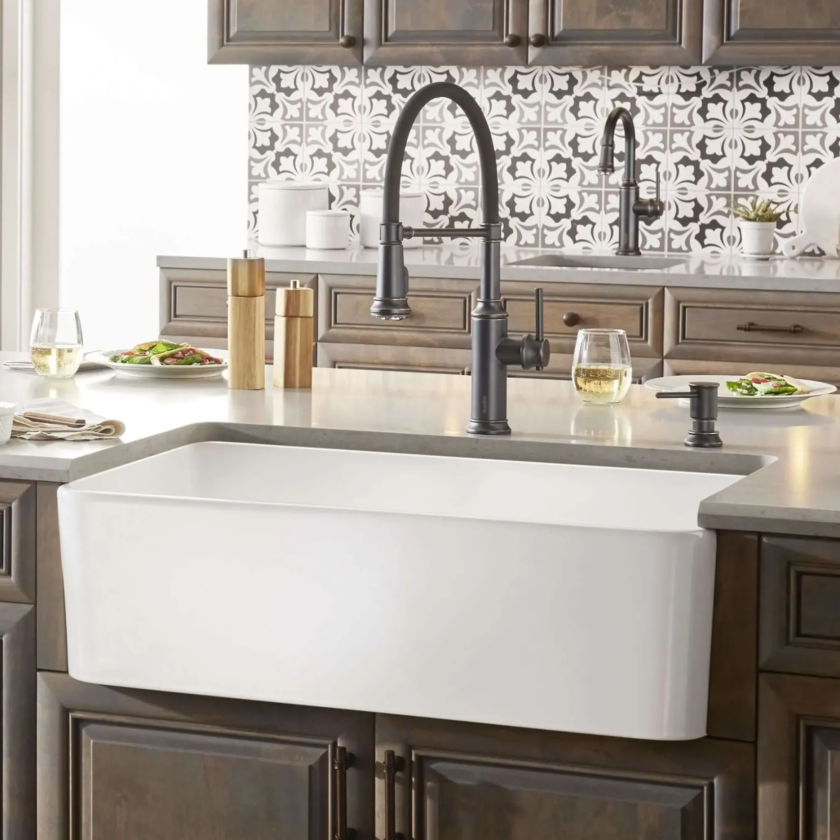 Blanco Cerana 33" Fireclay Farmhouse Sink, White, 525012