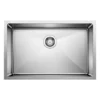 Blanco Cuvee 28" Undermount Stainless Steel Kitchen Sink, Satin Polish, 16 Gauge, No Faucet Hole, 524751