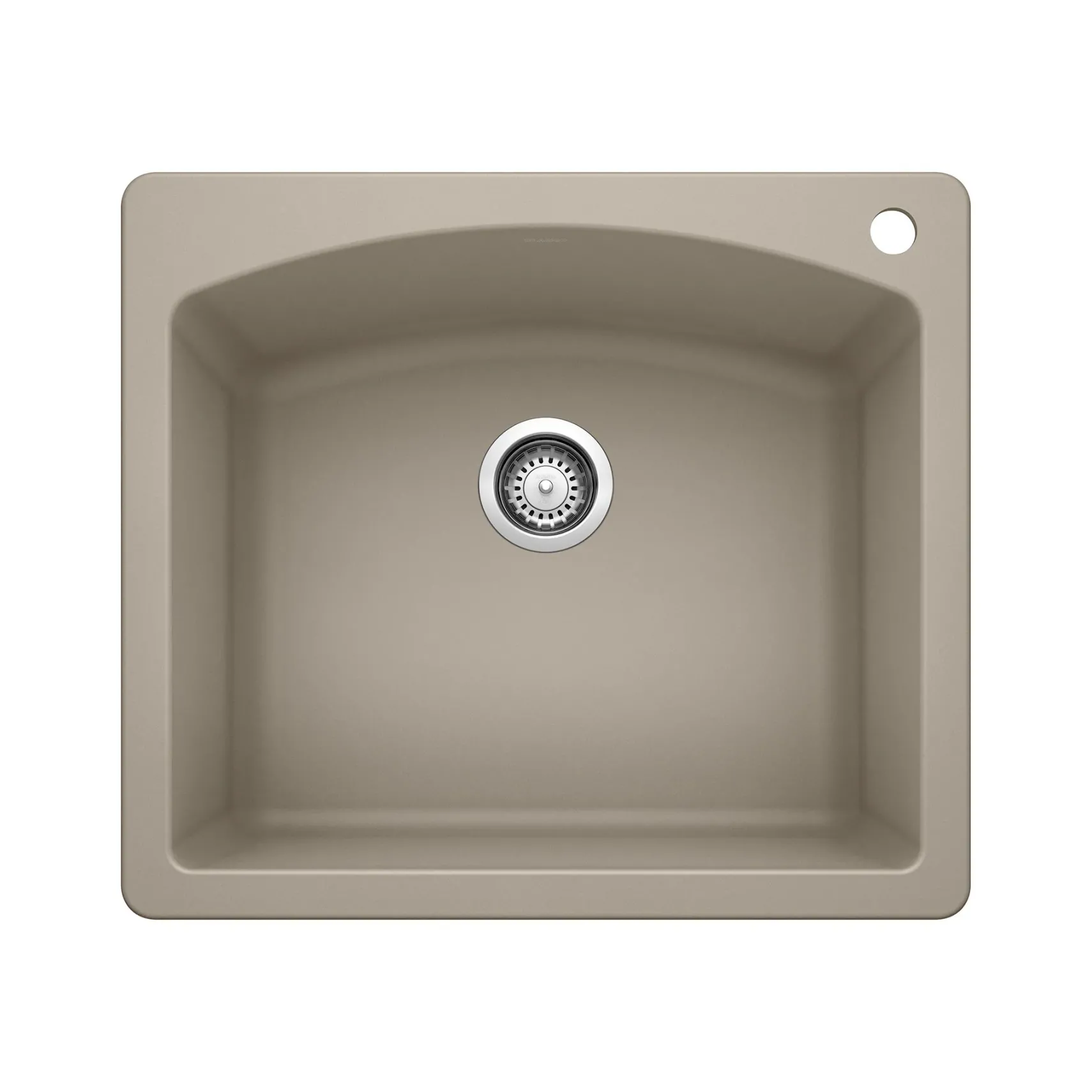 Blanco Diamond 25" Dual Mount Granite Composite Kitchen Sink, Silgranit, Truffle, 441280