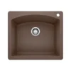 Blanco Diamond 25" Dual Mount Granite Composite Kitchen Sink, Silgranit, Cafe, 440208
