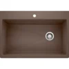 Blanco Diamond 34" Dual Mount Granite Composite Kitchen Sink, Silgranit, Cafe, 440192
