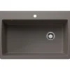 Blanco Diamond 34" Dual Mount Silgranit Kitchen Sink, Volcano Gray, 1 Faucet Hole, 443109