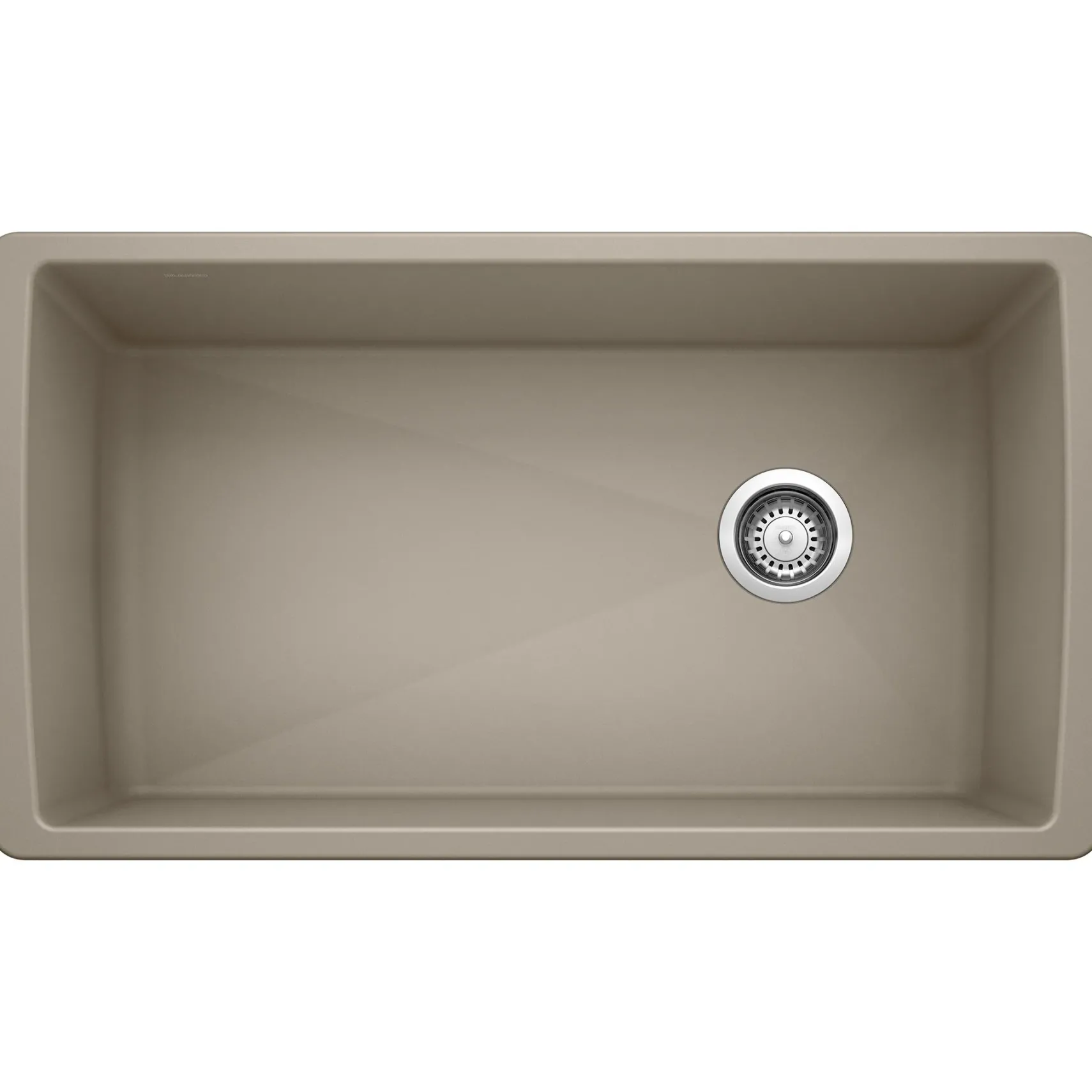 Blanco Diamond 34" Undermount Granite Composite Kitchen Sink, Silgranit, Truffle, 441765