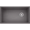 Blanco Diamond 34" Undermount Granite Composite Kitchen Sink, Silgranit, Cinder, 441764