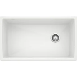 Blanco Diamond 34" Undermount Granite Composite Kitchen Sink, Silgranit, White, 441767