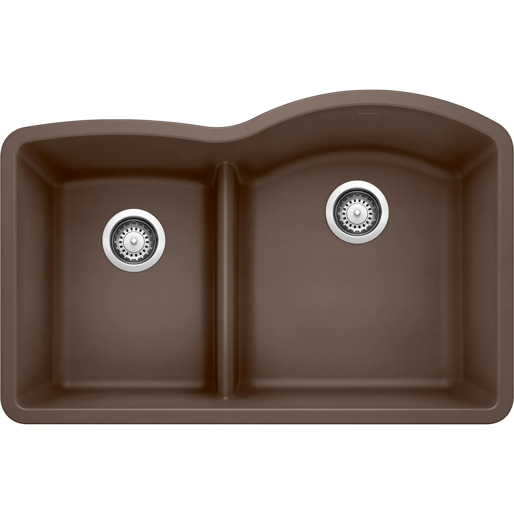 Blanco Diamond 32" Undermount Granite Composite Kitchen Sink, Silgranit, 40/60 Double Bowl, Cafe, 441609