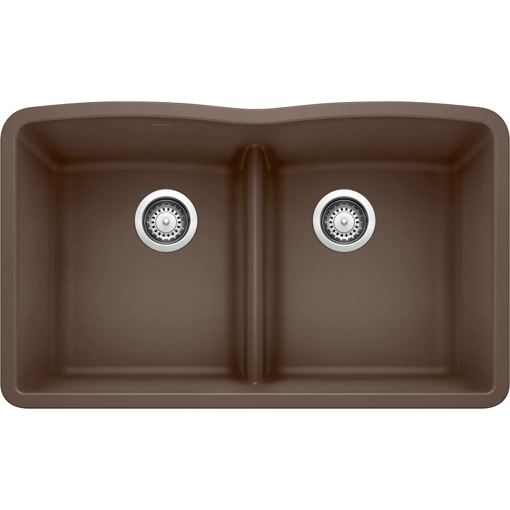 Blanco Diamond 32" Undermount Granite Composite Kitchen Sink, Silgranit, 50/50 Double Bowl, Cafe, 442078