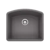 Blanco Diamond 24" Undermount Granite Composite Kitchen Sink, Silgranit, Cinder, 441468