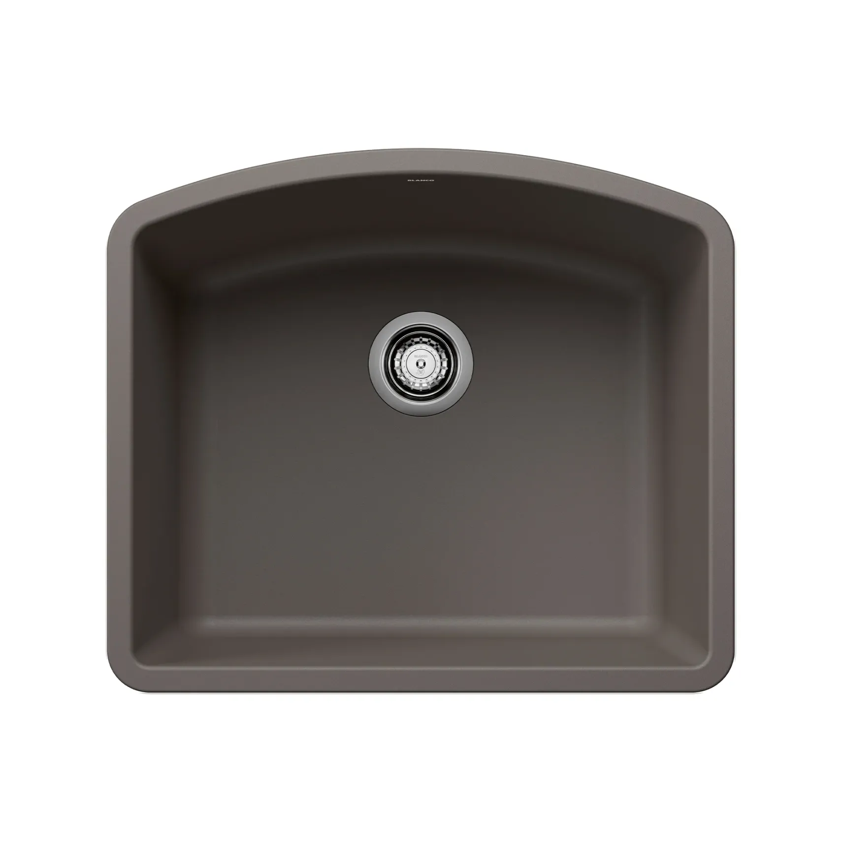 Blanco Diamond 24" Undermount Silgranit Kitchen Sink, Volcano Gray, No Faucet Hole, 443098