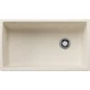Blanco Diamond 34" Undermount Silgranit Kitchen Sink, Soft White, No Faucet Hole, 443071