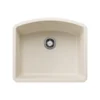 Blanco Diamond 24" Undermount Silgranit Kitchen Sink, Soft White, No Faucet Hole, 443061