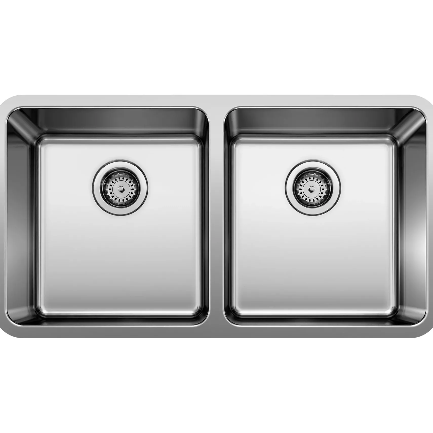 Blanco Formera 33" Undermount Stainless Steel Kitchen Sink, 50/50 Double Bowl, 18 Gauge, Satin Polish, 442768