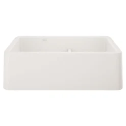 Blanco Ikon 33" Granite Composite Farmhouse Sink, Silgranit, 60/40 Double Bowl, White, 402324
