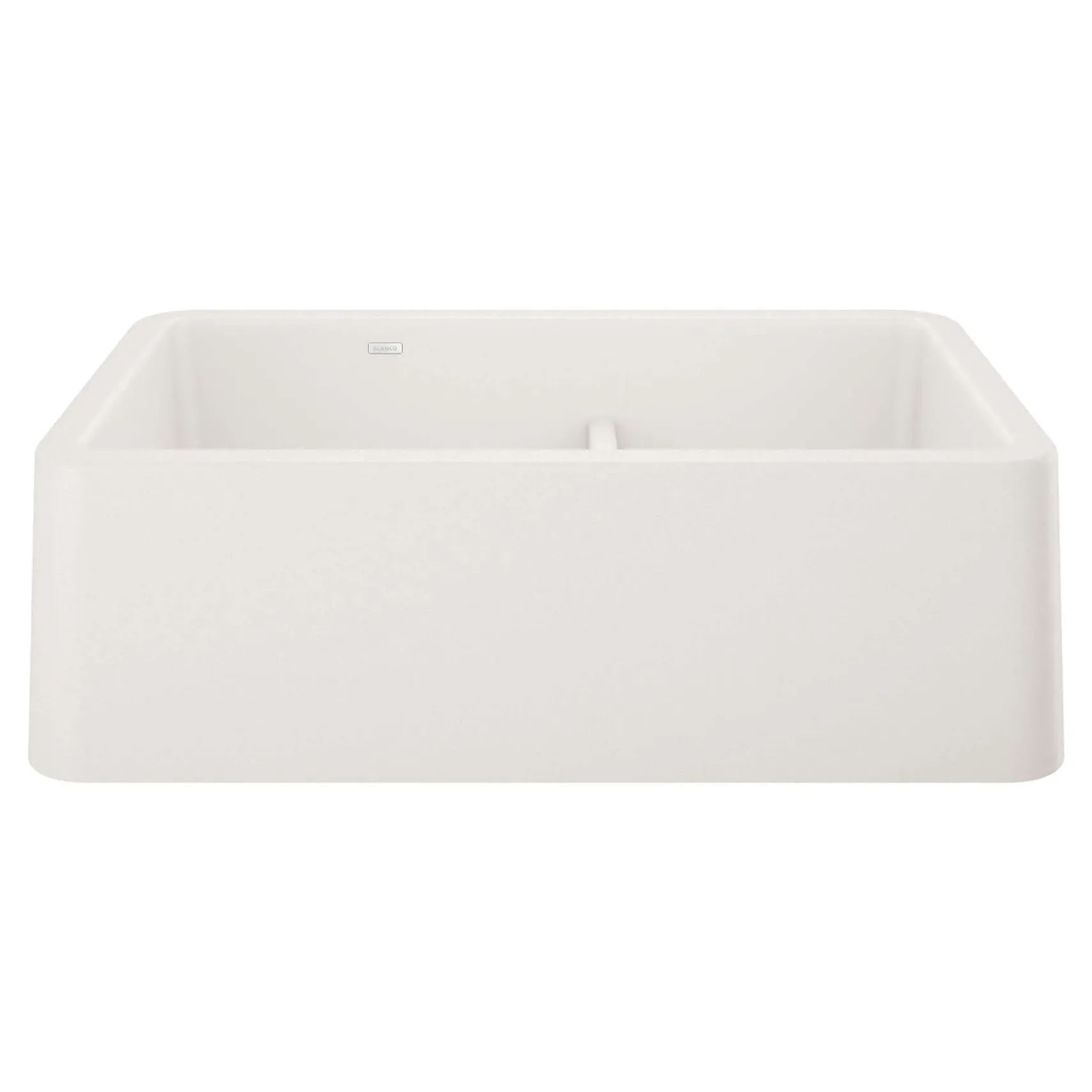 Blanco Ikon 33" Granite Composite Farmhouse Sink, Silgranit, 60/40 Double Bowl, White, 402324