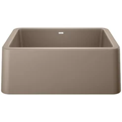 Blanco Ikon 27" Granite Composite Farmhouse Sink, Silgranit, Truffle, 402318