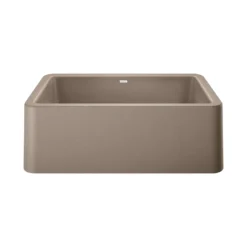 Blanco Ikon 30" Granite Composite Farmhouse Sink, Silgranit, Truffle, 401777