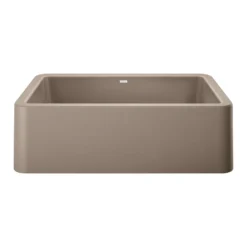 Blanco Ikon 33" Granite Composite Farmhouse Sink, Silgranit, Truffle, 401988
