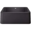 Blanco Ikon 27" Granite Composite Farmhouse Sink, Silgranit, Anthracite, 402311