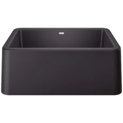 Blanco Ikon 27" Granite Composite Farmhouse Sink, Silgranit, Anthracite, 402311