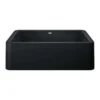 Blanco Ikon 33" Granite Composite Farmhouse Sink, Silgranit, Coal Black, 402575