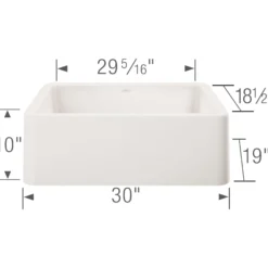 Blanco Ikon 30" Granite Composite Farmhouse Sink, Silgranit, White, 401734