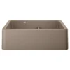 Blanco Ikon 33" Granite Composite Farmhouse Sink, Silgranit, 60/40 Double Bowl, Truffle, 402329