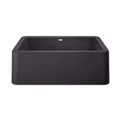 Blanco Ikon 30" Granite Composite Farmhouse Sink, Silgranit, Anthracite, 401732