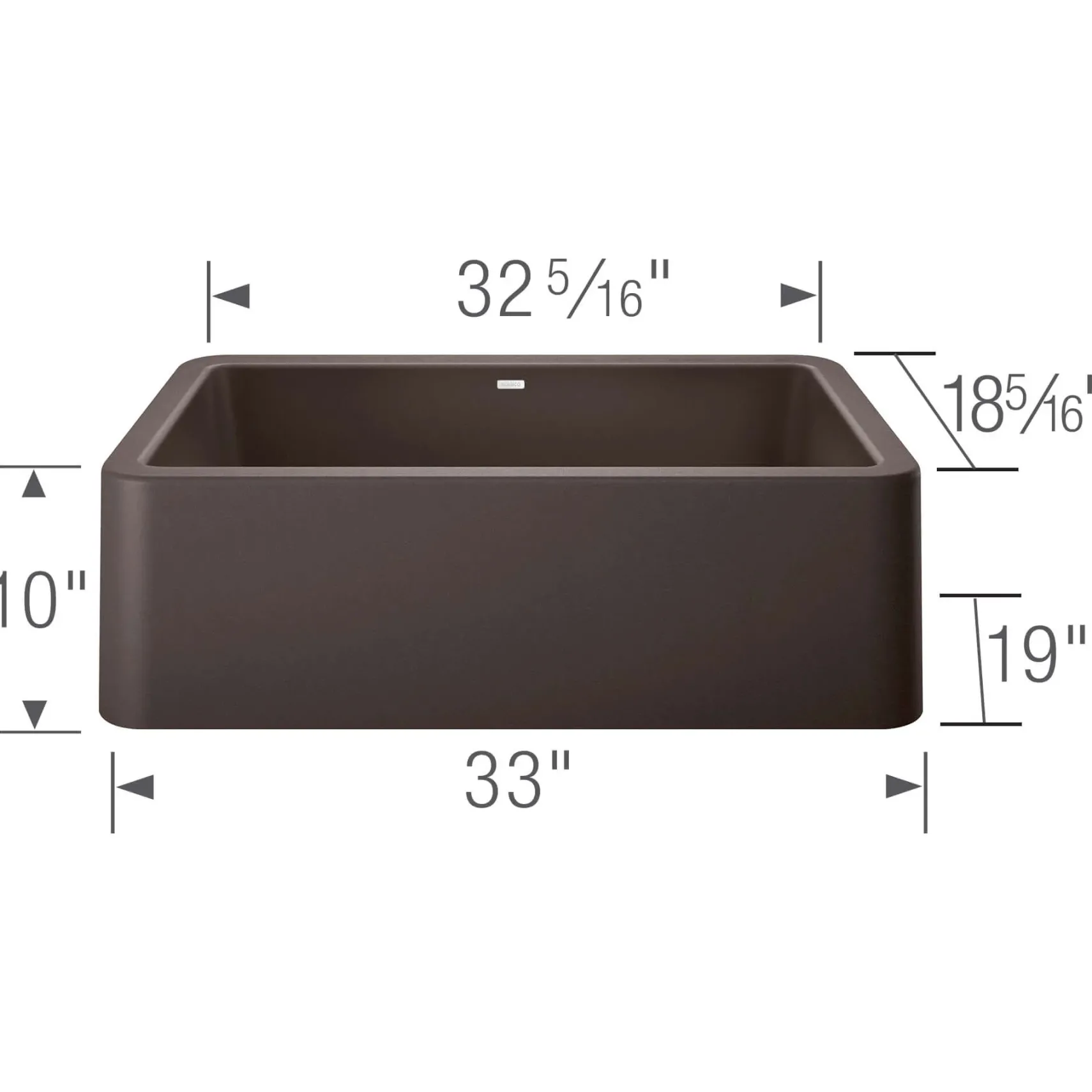 Blanco Ikon 33" Granite Composite Farmhouse Sink, Silgranit, Cafe, 401896