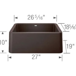 Blanco Ikon 27" Granite Composite Farmhouse Sink, Silgranit, Cafe, 402312