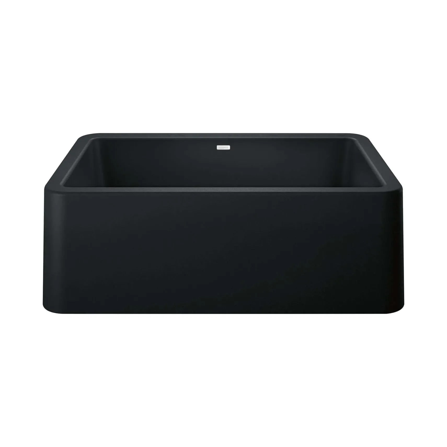 Blanco Ikon 30" Granite Composite Farmhouse Sink, Silgranit, Coal Black, 402576