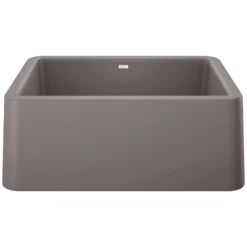 Blanco Ikon 27" Granite Composite Farmhouse Sink, Silgranit, Metallic Gray, 402314