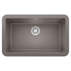 Blanco Ikon 30" Granite Composite Farmhouse Sink, Silgranit, Metallic Gray, 401778