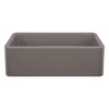 Blanco Ikon 33" Silgranit Farmhouse Sink, Volcano Gray, No Faucet Hole, 443114