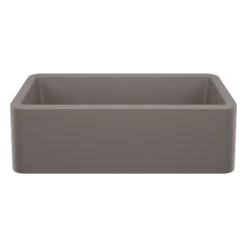 Blanco Ikon 33" Silgranit Farmhouse Sink, Volcano Gray, No Faucet Hole, 443114