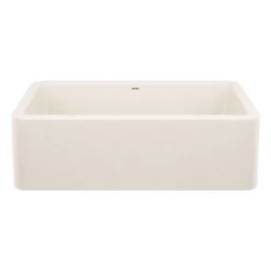 Blanco Ikon 33" Silgranit Farmhouse Sink, Soft White, No Faucet Hole, 443077