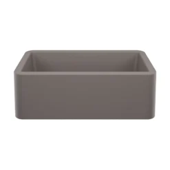 Blanco Ikon 30" Silgranit Farmhouse Sink, Volcano Gray, No Faucet Hole, 443113