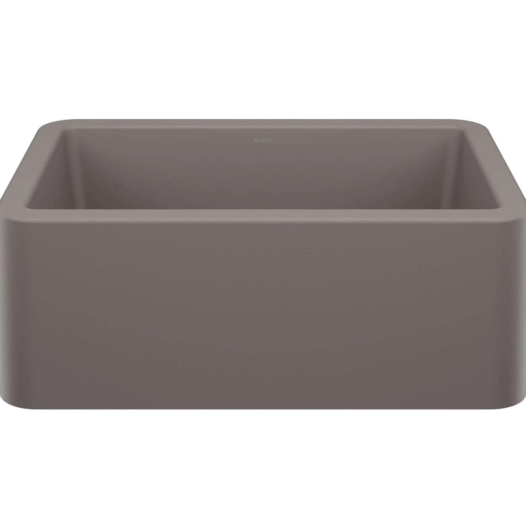 Blanco Ikon 27" Silgranit Farmhouse Sink, Volcano Gray, No Faucet Hole, 443112