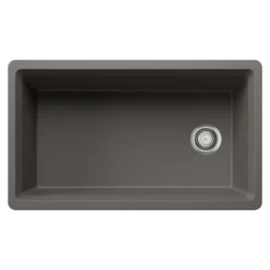 Blanco Inteos 33" Undermount Silgranit Workstation Kitchen Sink, Volcano Gray, No Faucet Hole, 443317