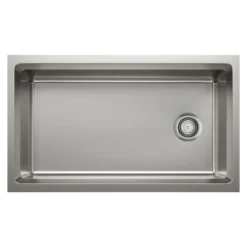 Blanco Inteos 33" Undermount Stainless Steel Workstation Kitchen Sink, Satin Polish, 18 Gauge, No Faucet Hole, 443300
