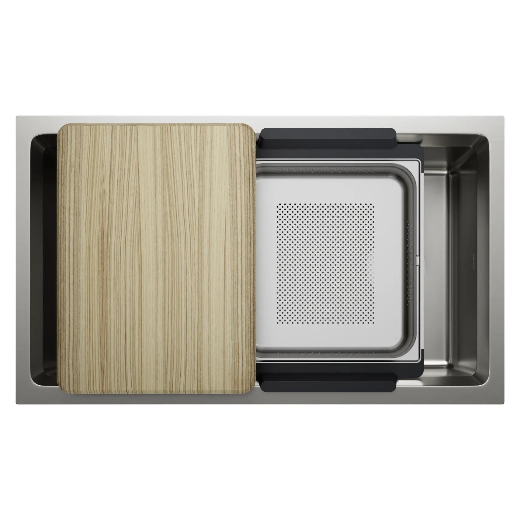 Blanco Inteos 33" Undermount Stainless Steel Workstation Kitchen Sink, Satin Polish, 18 Gauge, No Faucet Hole, 443300