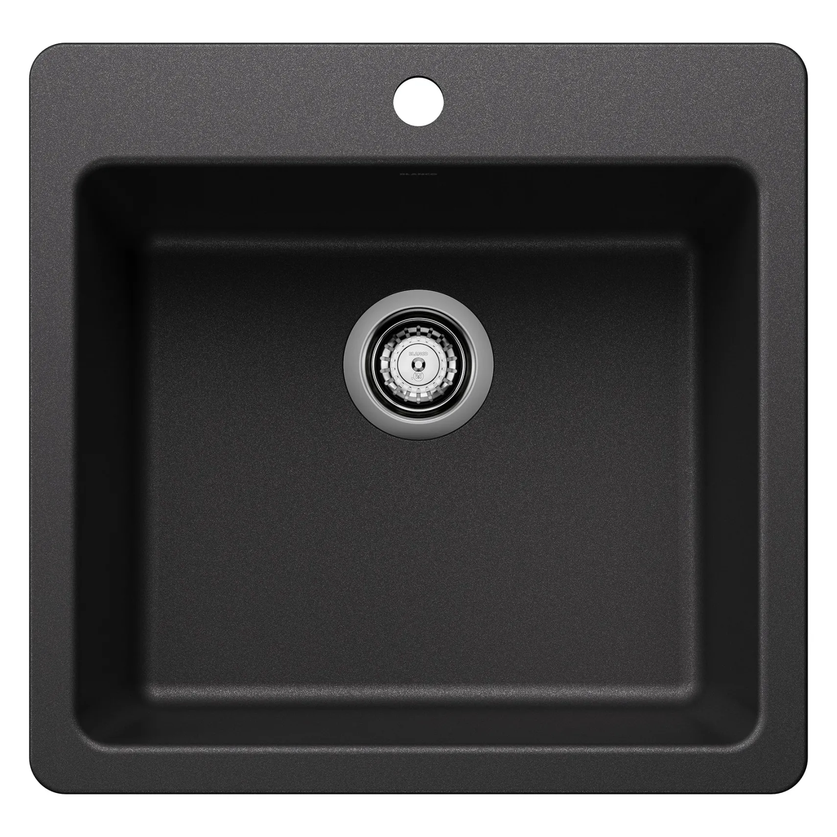 Blanco Liven 21" Dual Mount Silgranit Kitchen Sink, Anthracite, 1 Faucet Hole, 443227