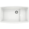 Blanco Performa 32" Undermount Granite Composite Kitchen Sink with Accessories, Silgranit, White, 440066
