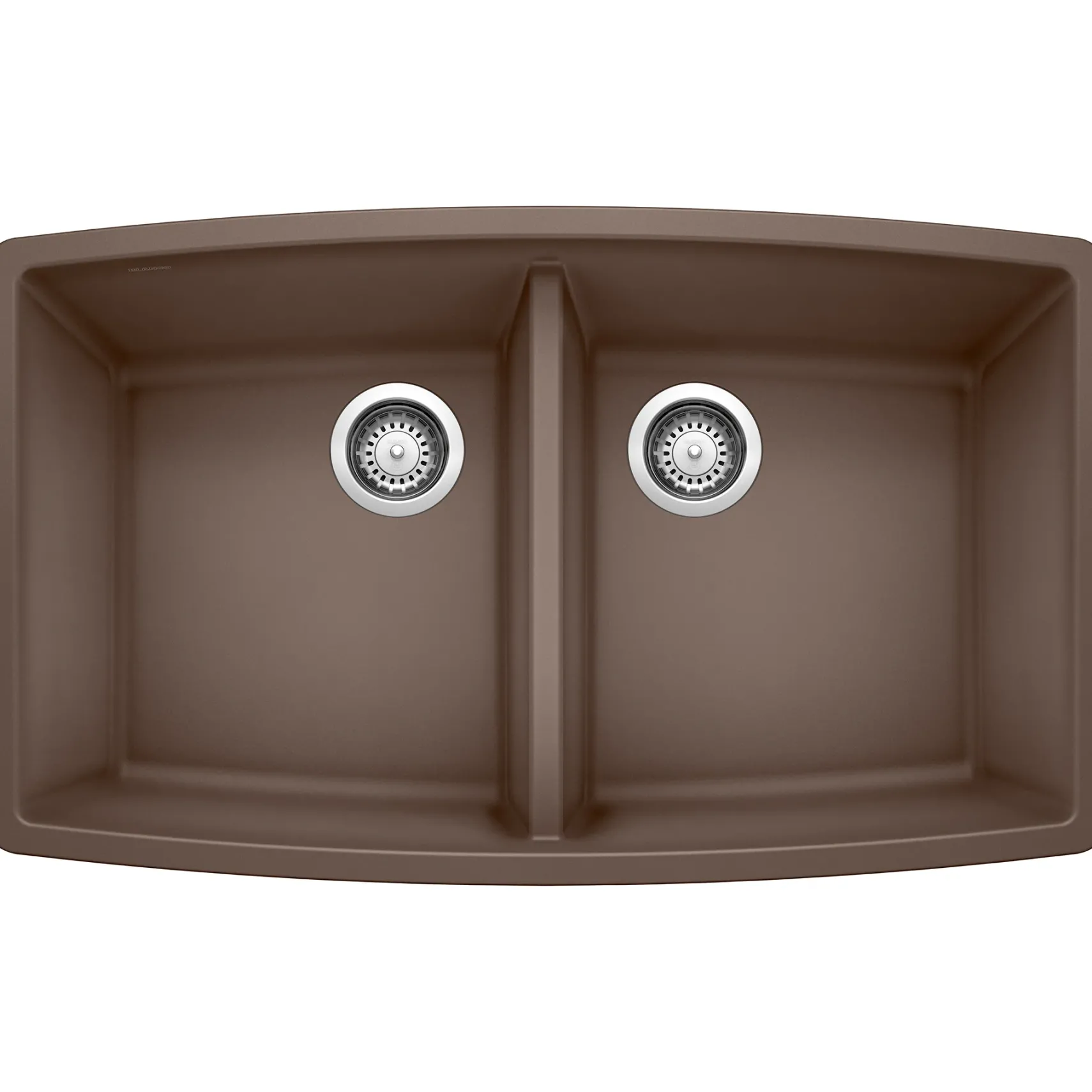 Blanco Performa 33" Undermount Granite Composite Kitchen Sink, Silgranit, 50/50 Double Bowl, Cafe, 440068