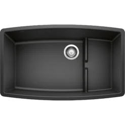 Blanco Performa 32" Undermount Granite Composite Kitchen Sink with Accessories, Silgranit, Anthracite, 440064