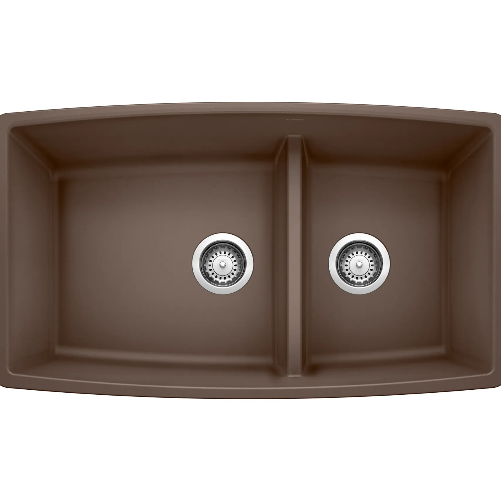 Blanco Performa 33" Undermount Granite Composite Kitchen Sink, Silgranit, 60/40 Double Bowl, Cafe, 441313