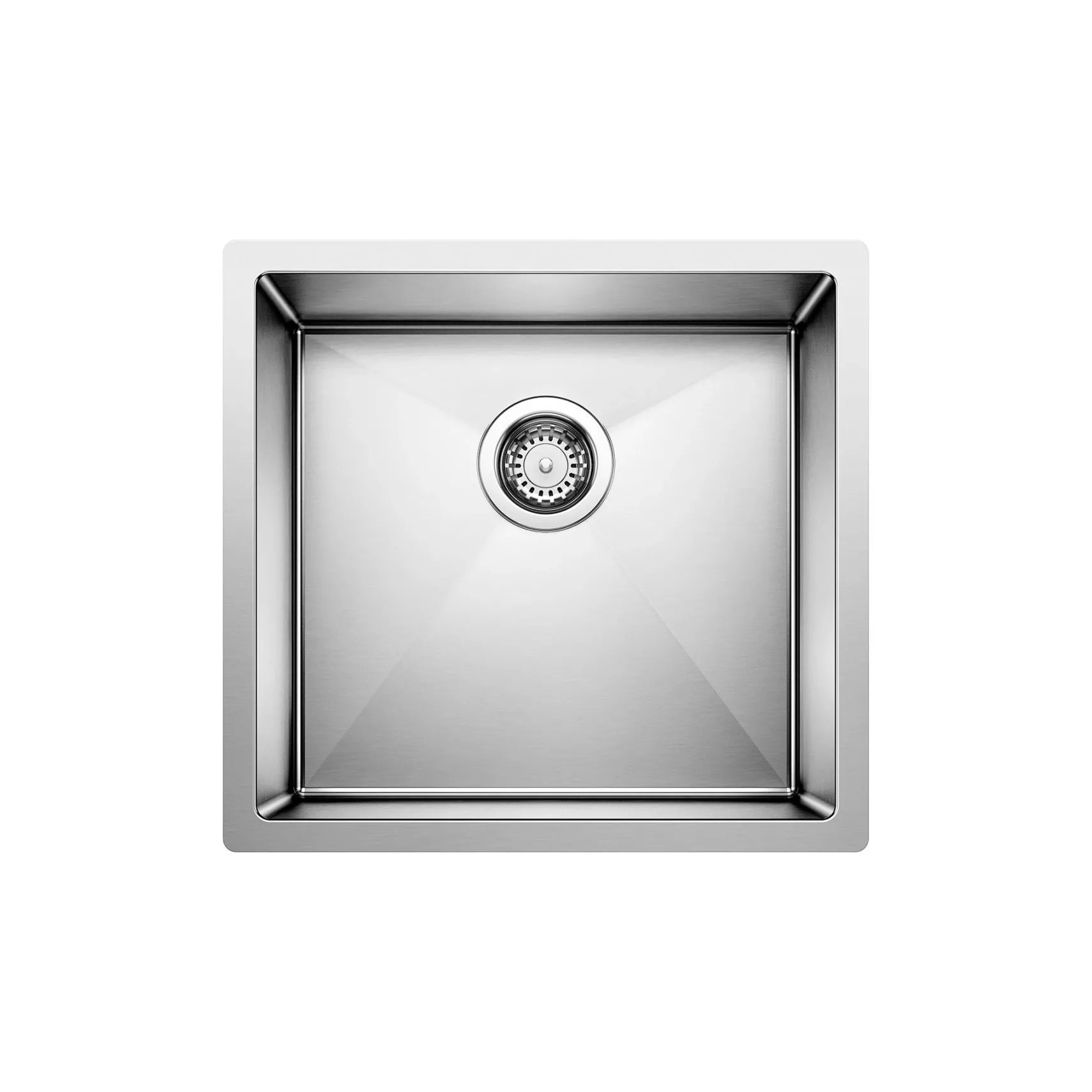 Blanco Precision 19" Undermount Stainless Steel Kitchen Sink, 18 Gauge, Satin Polish, 516224