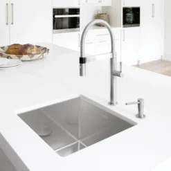 Blanco Precision 19" Undermount Stainless Steel Kitchen Sink, 18 Gauge, Satin Polish, 516224