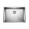 Blanco Precision 25" Undermount Stainless Steel Kitchen Sink, 18 Gauge, Satin Polish, 515822