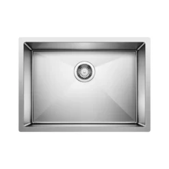 Blanco Precision 25" Undermount Stainless Steel Kitchen Sink, 18 Gauge, Satin Polish, 515822