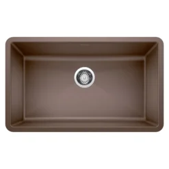 Blanco Precis 32" Undermount Granite Composite Kitchen Sink, Silgranit, Cafe, 440147